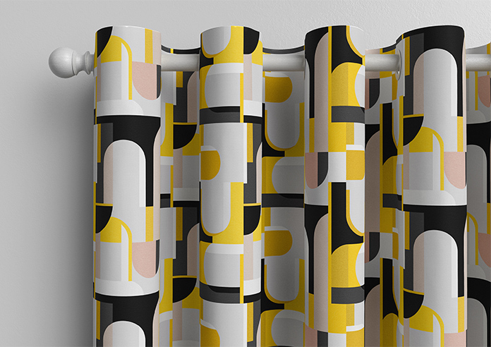 Archways, Yellow - Made to Measure Curtains - Image 12